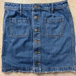 Loft Button Down Denim Skirt Size 4